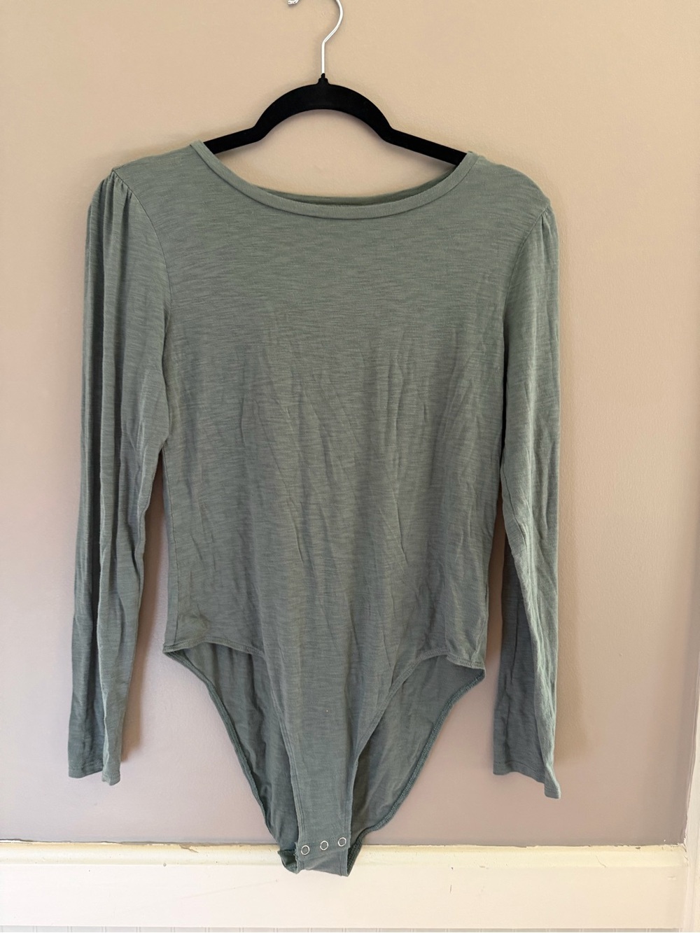 Aerie scoop neck long-sleeve body suit